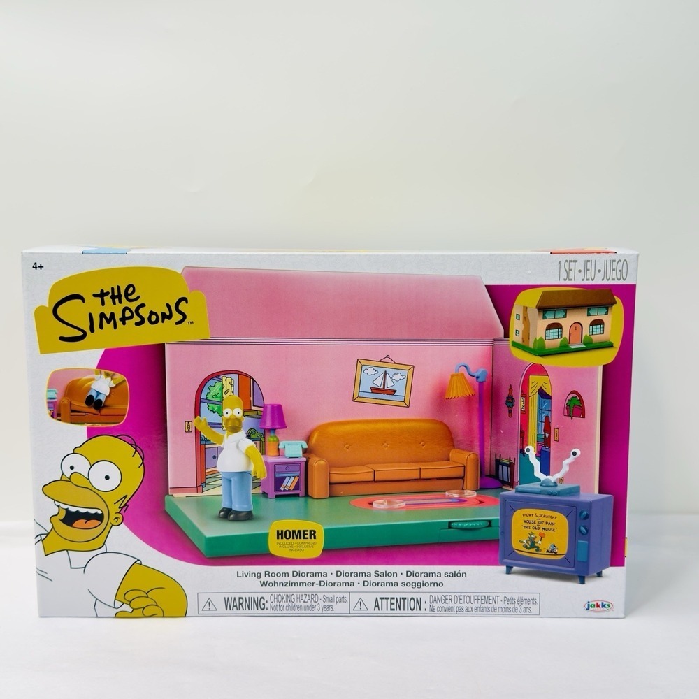 THE SIMPSONS Living Room Diorama House Playset inc Homer Figure by JAKKS Pacific - Picture 2 of 8